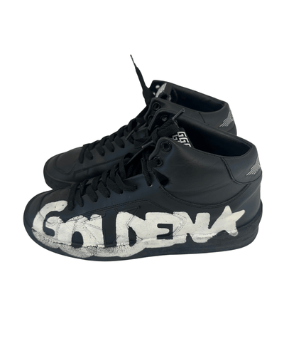 Golden Goose Shoes Large | 9.5 GG Black Stardan Mid-Top Sneakers