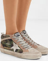 Golden Goose Shoes Small | 6 "Mid Star" Camouflage Printed Leather Sneakers