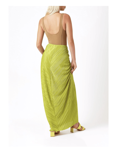 Good American Clothing Small | US 1/2 Plisse Ruched Maxi Skirt