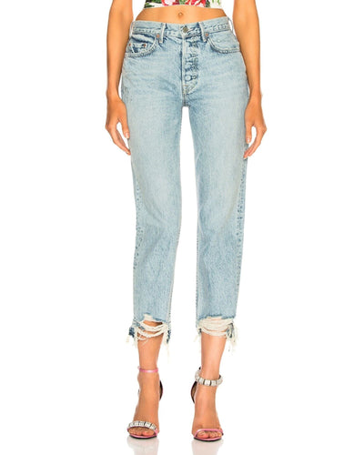 GRLFRND Clothing Small | US 26 GRLFRND Helena High-Rise Chewed Hem Jean