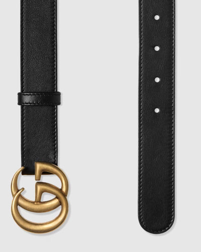 Gucci Accessories Medium | 6 Leather Belt with Double G Buckle