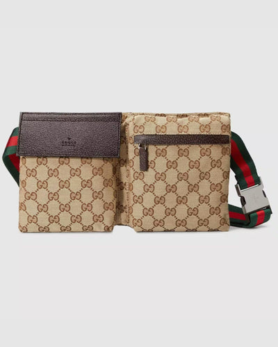 Gucci Bags One Size "GG Canvas Double Pocket Belt Bag"