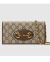 Gucci Bags One Size Horsebit 1955 GG-Supreme Canvas Crossbody Wallet