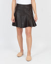 Halston Heritage Clothing Medium | US 6 Earth A-Line Leather Skirt