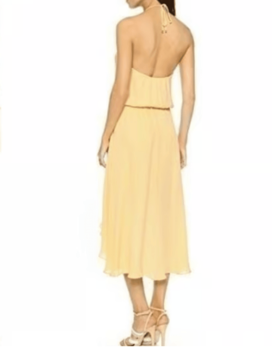 Haute Hippie Clothing Small Lemon Drop Yellow Wrap Dress