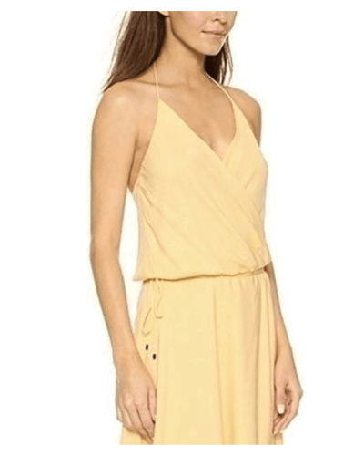 Haute Hippie Clothing Small Lemon Drop Yellow Wrap Dress