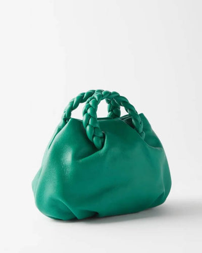 HEREU Bags One Size Green "Bonbon Braided Handle Bag"