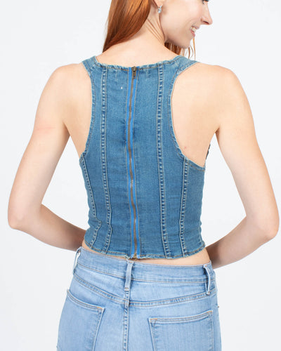 I.AM.GIA Clothing Medium Denim Crop Top