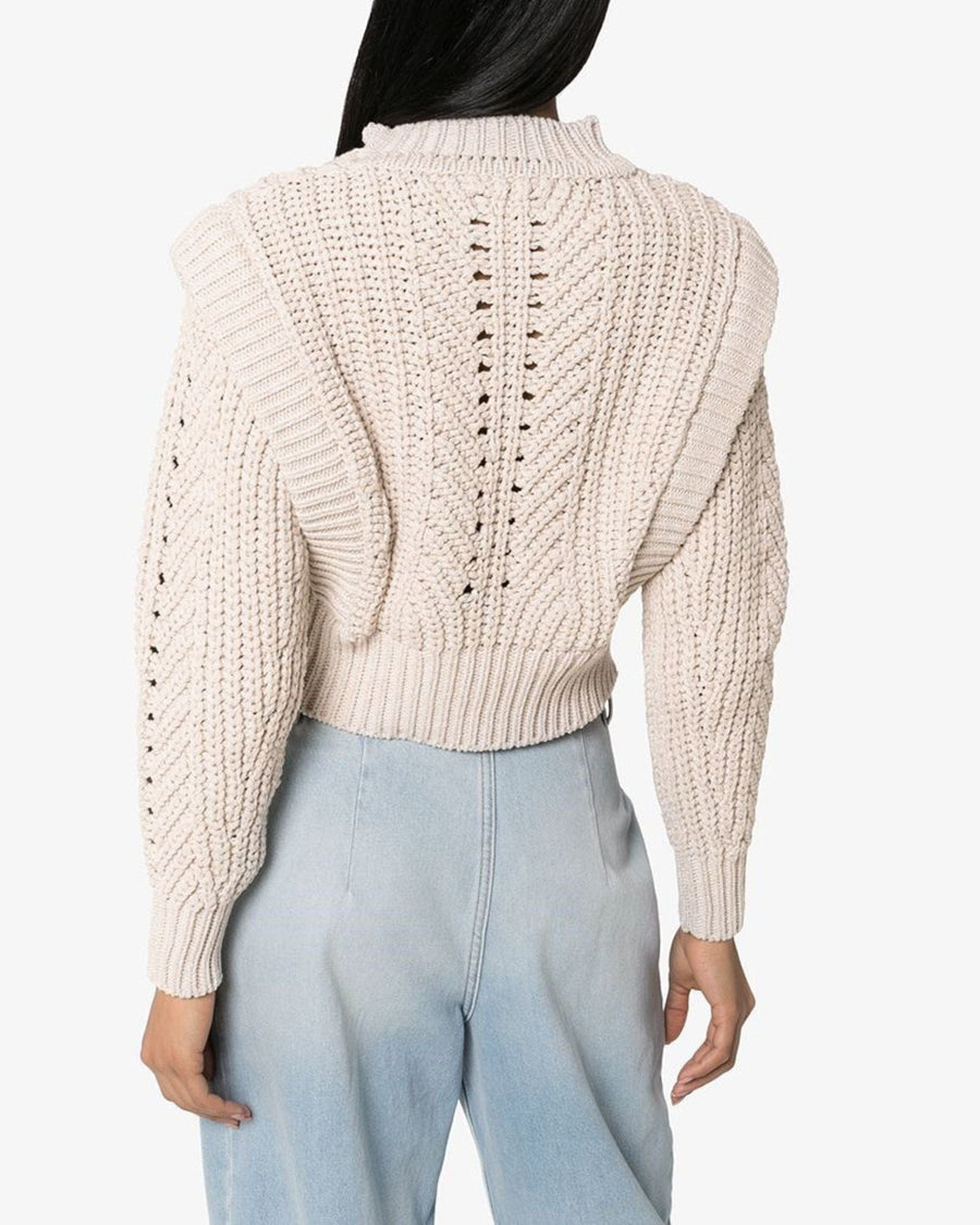 Isabel Marant Clothing Small Prune Crochet Knit Sweater