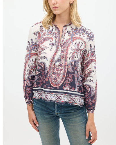 Isabel Marant Étoile Clothing Small Printed Half Button Down Shirt