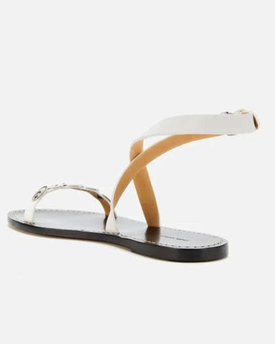 Isabel Marant Shoes Medium | US 8 I FR 39 Isabel Marant Eldory Leather Strappy Flat Sandals in White