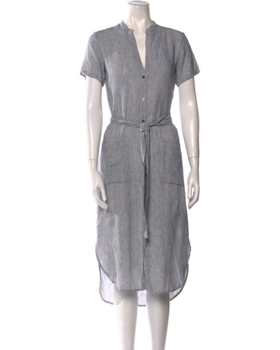 James Perse Clothing Small | US 2 Linen Midi Shirt Dress