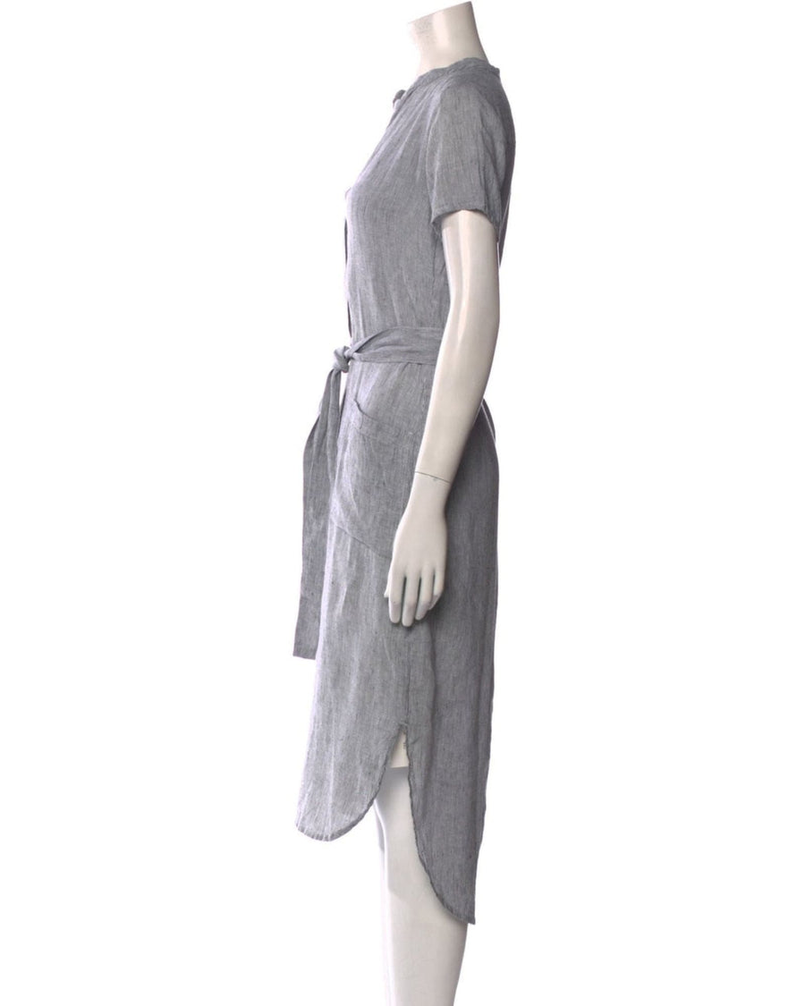 James Perse Clothing Small | US 2 Linen Midi Shirt Dress