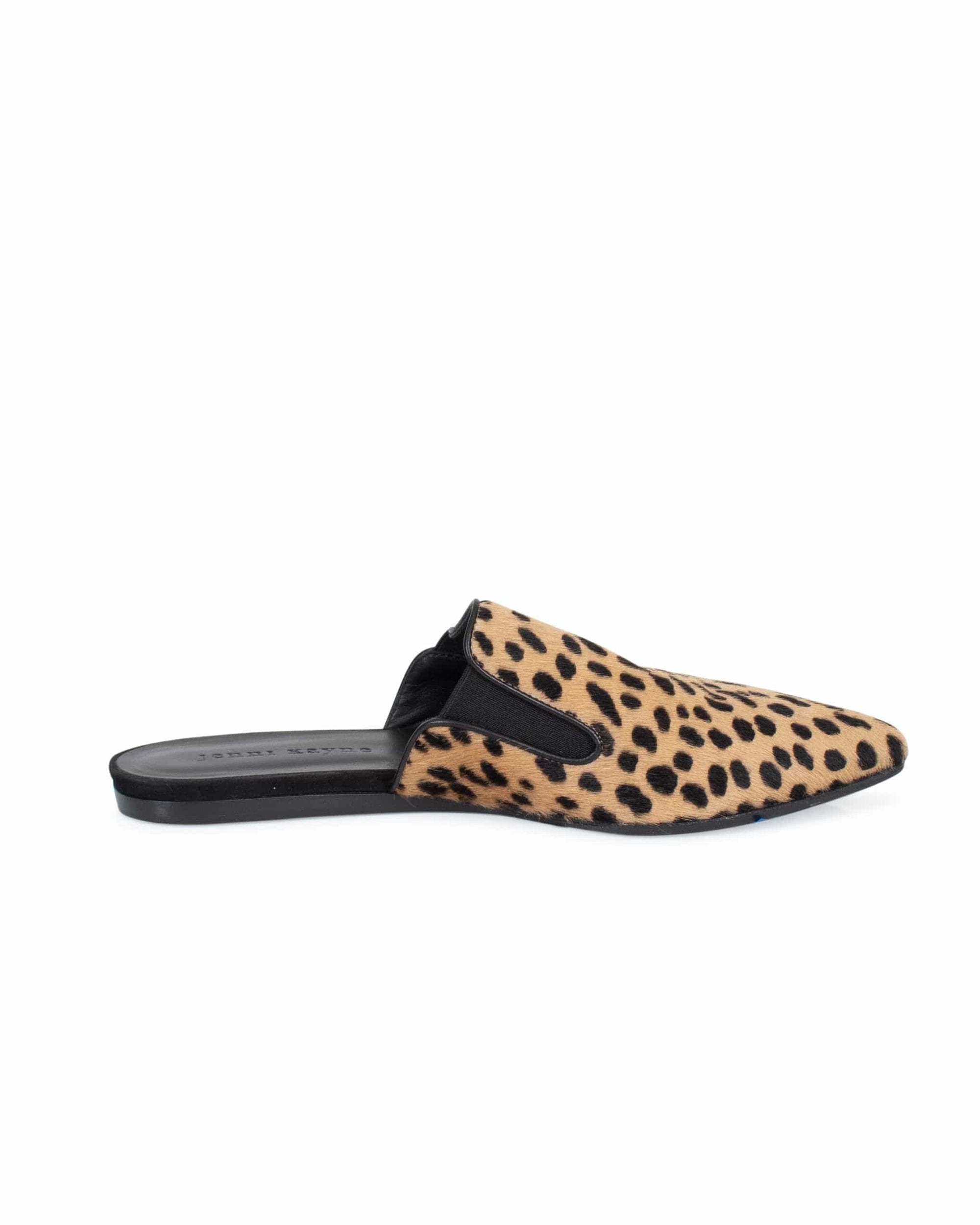 Leopard pony hair on sale mules