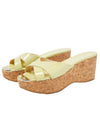 Jimmy Choo Shoes Large | 9 "Prima" Platform Cork Wedge Sandals