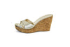 Jimmy Choo Shoes Medium | US 8.5 I IT 38.5 Gold-Toned Metallic Cork Wedges