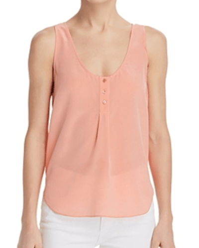 Joie Clothing Small Silk Henley Tank