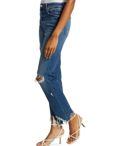 Jonathan Simkhai Clothing Small | US 26 "River High-Rise Distressed Stretch Ankle Crop Jeans"