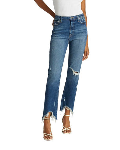 Jonathan Simkhai Clothing Small | US 26 "River High-Rise Distressed Stretch Ankle Crop Jeans"