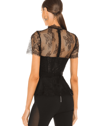 Jonathan Simkhai Clothing Small | US 4 "Kehlani Lace Bustier Top"