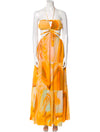 Jonathan Simkhai Clothing XS Shailene Zinnia Marble Laurel Maxi Dress