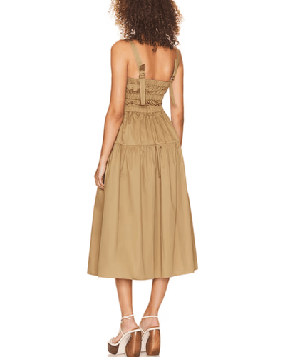 Karina Grimaldi Clothing XS Agnes Midi Dress In Olive