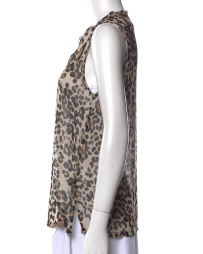 L'Agence Clothing Small | 4 Animal Print V-Neck Top