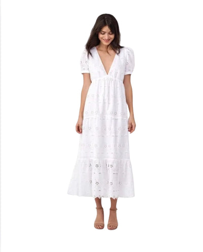 La Ligne Clothing XS | US 0-2 "Olivia" White-Eyelet Dress