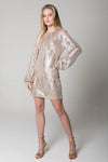 Lavender Brown Clothing Sequin Mini Dress