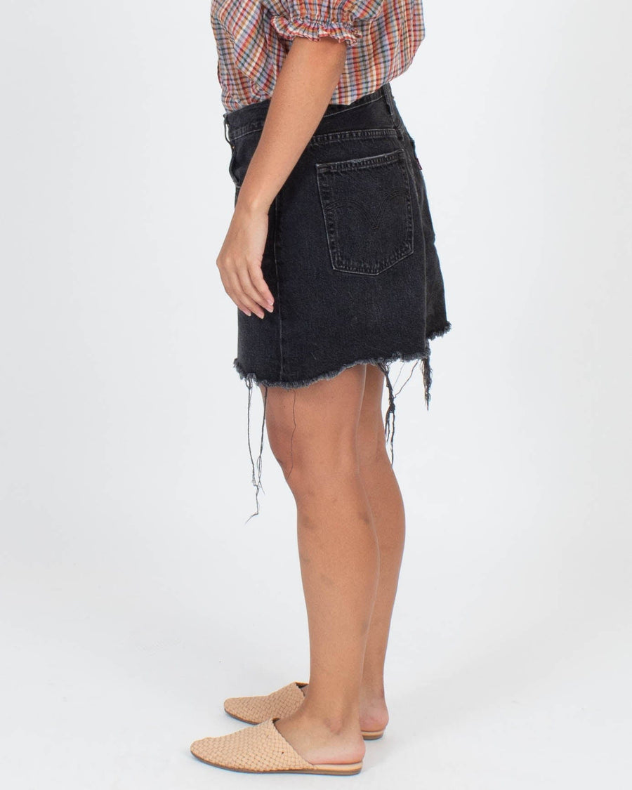 Levi Strauss Clothing Large | US 30 Frayed Denim Skirt