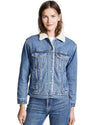 Levi Strauss Clothing Small "Ex-Boyfriend Sherpa Trucker Jacket"