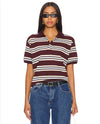 Lioness Clothing XS | US 0 Leisure Polo in Chocolate Multi