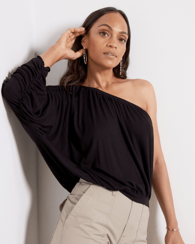 LNA Clothing XS Ashra Ribbed One Shoulder