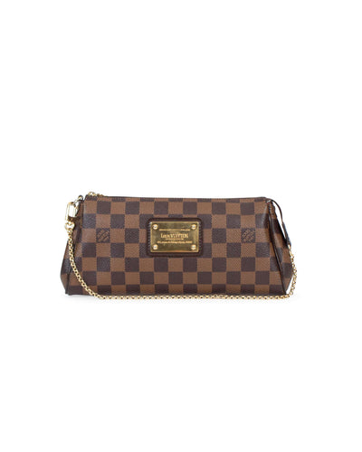 Louis Vuitton Bags Small "Damier Ebene Pochette Eva with Strap"