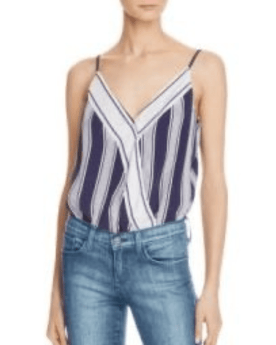 Lovers + Friends Clothing Small Blue white striped bodysuit