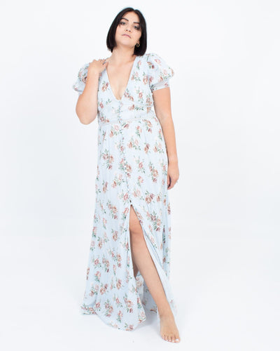 LoveShackFancy Clothing Medium Floral Button Down Dress