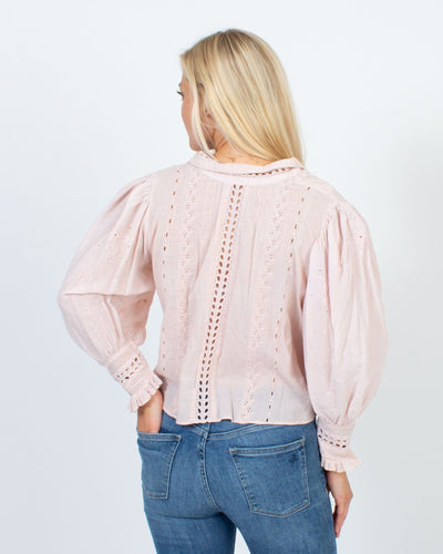 LoveShackFancy Clothing Small Eyelet Detail Blouse