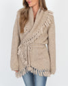 LoveShackFancy Clothing Small Fringe Knit Cardigan