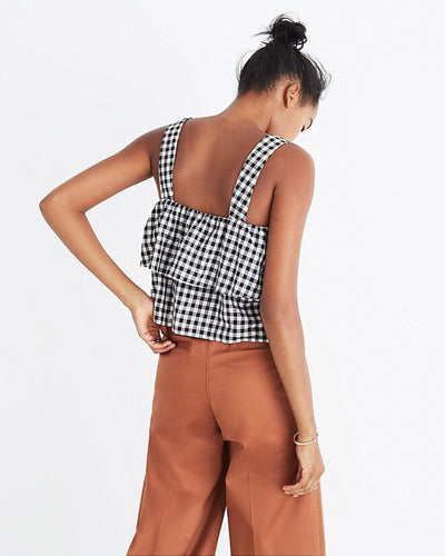 Madewell Clothing Medium Gingham Tier Top