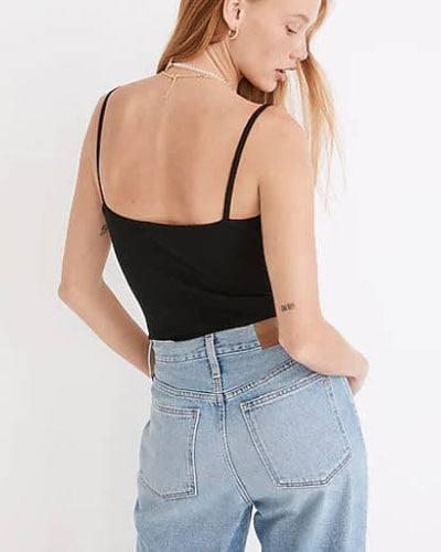 Madewell Clothing Medium "Ribbed Cami Thong Bodysuit"