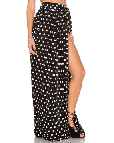 Mara Hoffman Clothing Small Polka Dot Slit Maxi Skirt