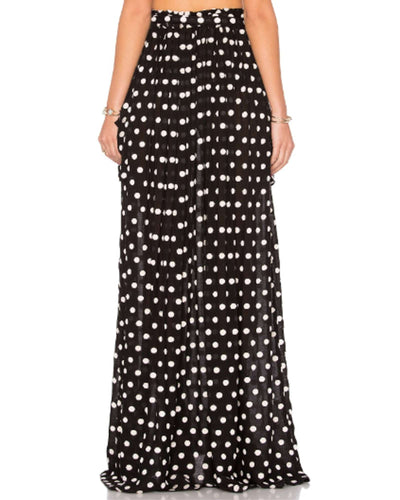 Mara Hoffman Clothing Small Polka Dot Slit Maxi Skirt