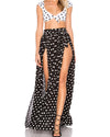 Mara Hoffman Clothing Small Polka Dot Slit Maxi Skirt