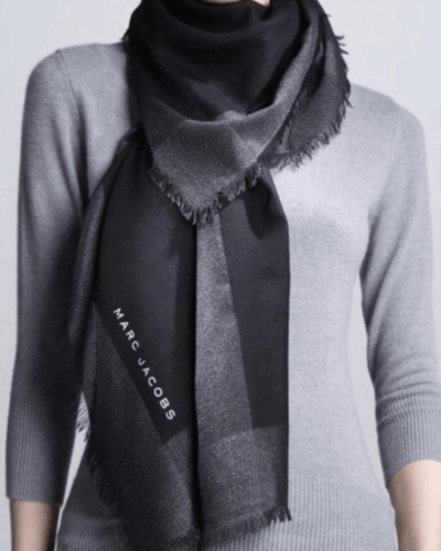 Marc Jacobs Accessories One Size Marc Jacobs Black/Silver Sheer lightweight Scarf