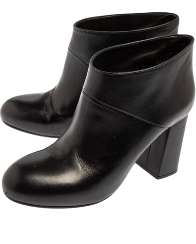 Marni Shoes Medium | 7 Black Leather Round Toe Bootie