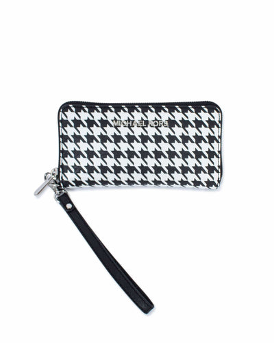 Michael Kors Accessories One Size Houndstooth Zip Wallet