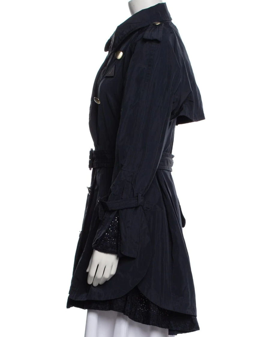 Moncler Clothing Small MONCLER Navy "Durenette Giubbotto" Trench