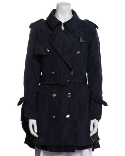 Moncler Clothing Small MONCLER Navy "Durenette Giubbotto" Trench