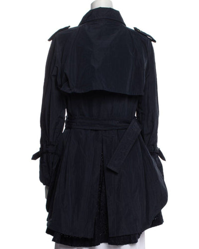 Moncler Clothing Small MONCLER Navy "Durenette Giubbotto" Trench