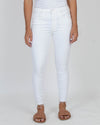 Mother Clothing Medium | US 28 White "High Waisted Looker Ankle Fray" Jeans